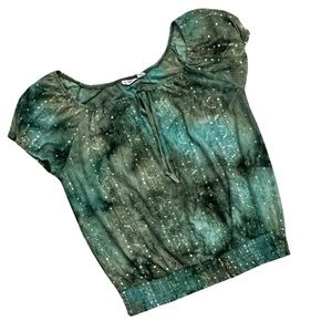 Cato Green With Sparkles Size Medium Shirt